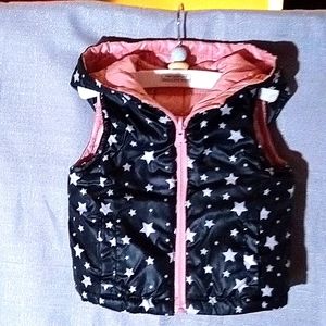 Urban Republic Girls Collection Reversible Sleeveless Puffer Hoodie